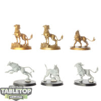 Stormcast Eternals - 6 x Gryph-hounds - teilweise bemalt