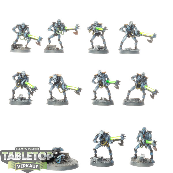 Necrons - 10 x Necron Warriors klassisch - bemalt