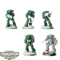 Dark Angels - 5 x Intercessors - teilweise bemalt
