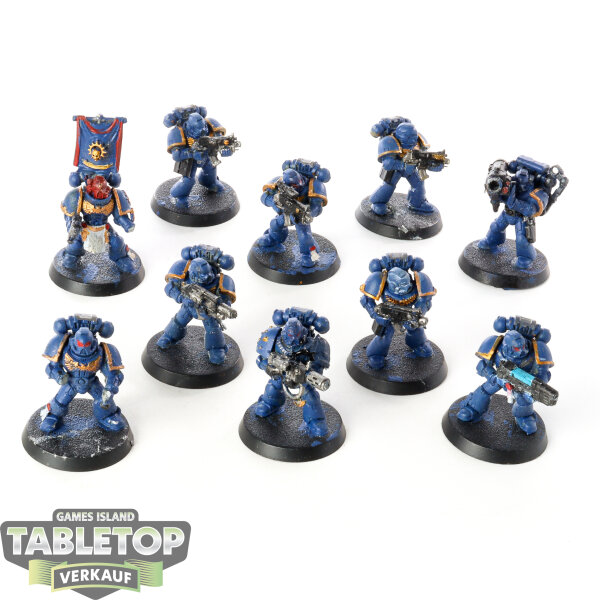 Space Marines - 10 Tactical Squad - teilweise bemalt