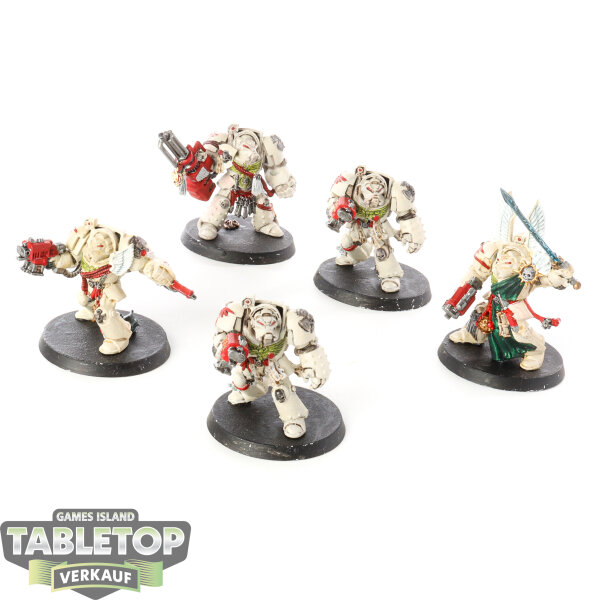 Dark Angels - 5 Deathwing Terminator Squad - teilweise bemalt