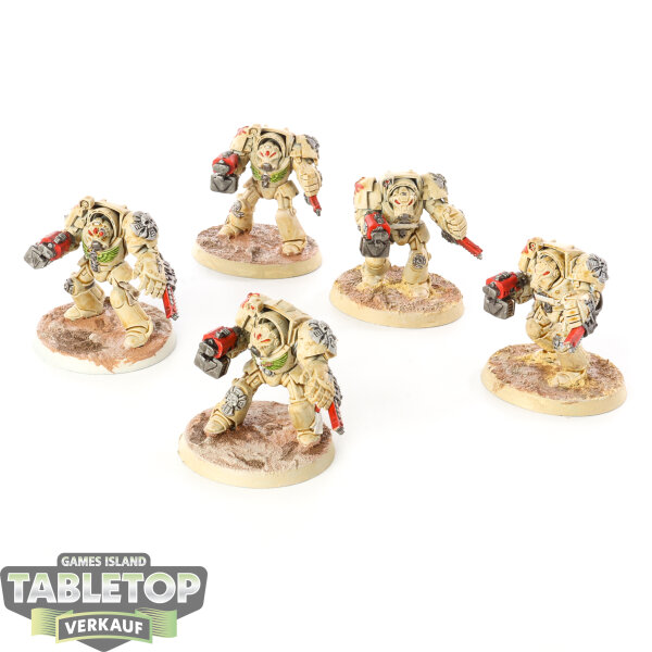 Dark Angels - 5 Deathwing Terminator Squad - teilweise bemalt