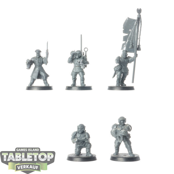 Astra Militarum - 5 x Cadian Command Squad klassisch - unbemalt
