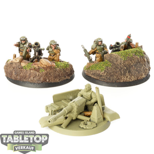 Astra Militarum - 3 Heavy Weapons Squad classic - teilweise bemalt