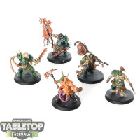 Maggotkin of Nurgle - 5x Putrid Blightkings - bemalt