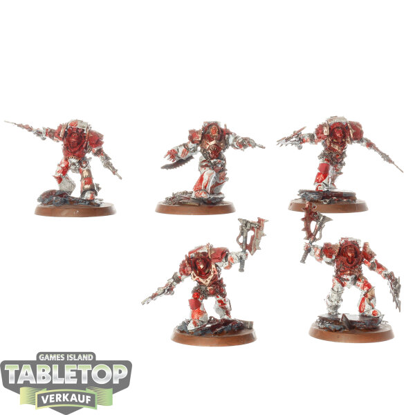 Horus Heresy - 5 Red Butcher Terminator Squad - bemalt