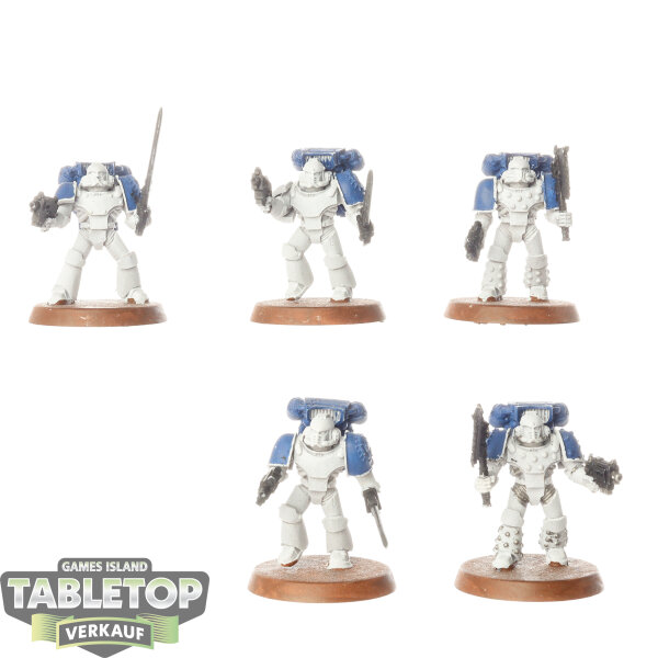 Horus Heresy - 5 World Eaters MKIV Space Marine Assault Squad - teilweise bemalt