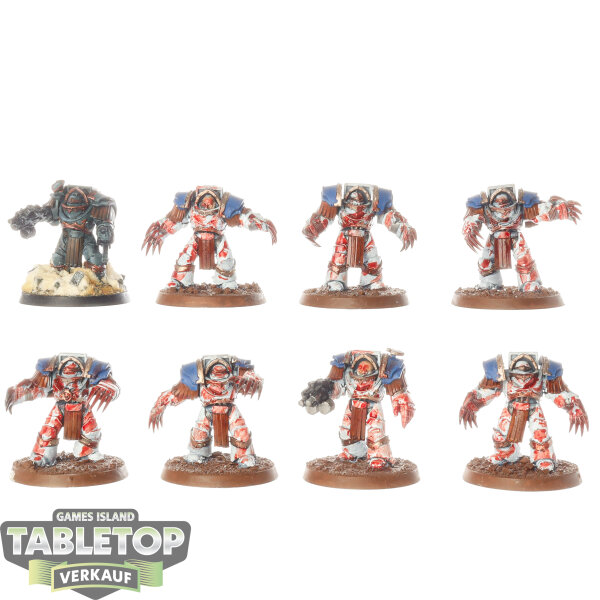 Horus Heresy - 8 Legion Cataphractii Terminator Squad - teilweise bemalt