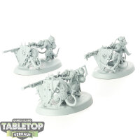 Skaven - 3 Warplock Jezzails - grundiert