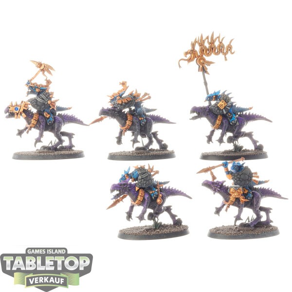 Seraphon - 5x Saurus Knights - bemalt