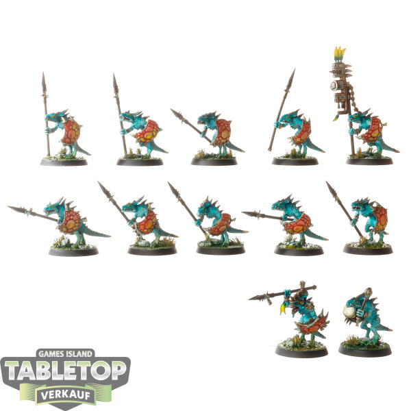 Seraphon - 12x Saurus Guard - bemalt
