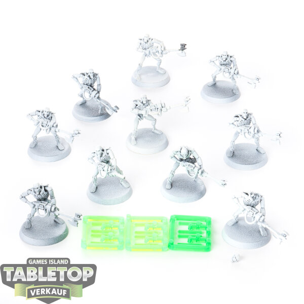 Necrons - 10x Necron Warriors - klassisch - teilweise bemalt