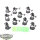 Necrons - 10x Necron Warriors - klassisch - teilweise bemalt