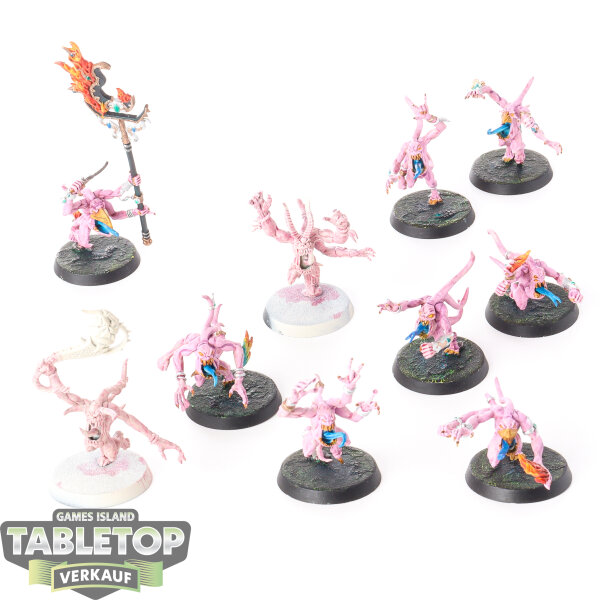 Disciples of Tzeentch - 10 Pink Horrors - bemalt