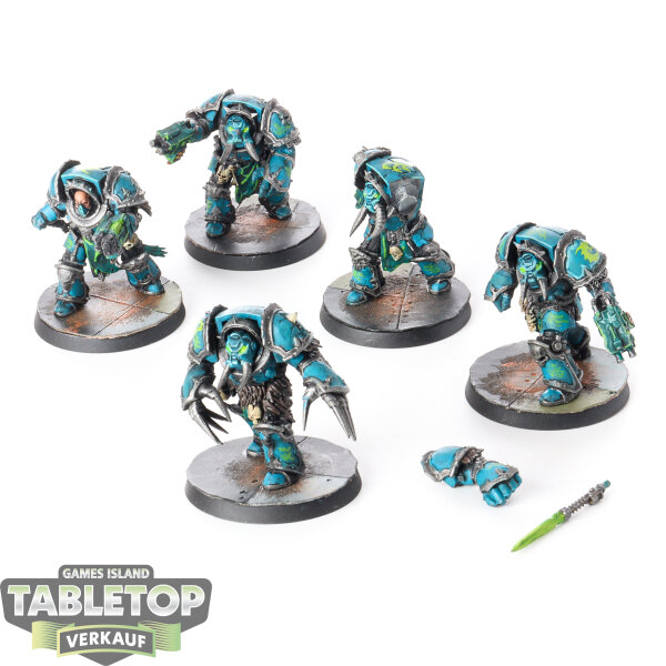 Chaos Space Marines - 5 Chaos Terminator Squad - bemalt