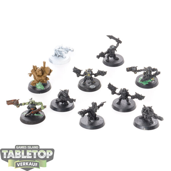 Orks - 10 Gretchin - teilweise bemalt