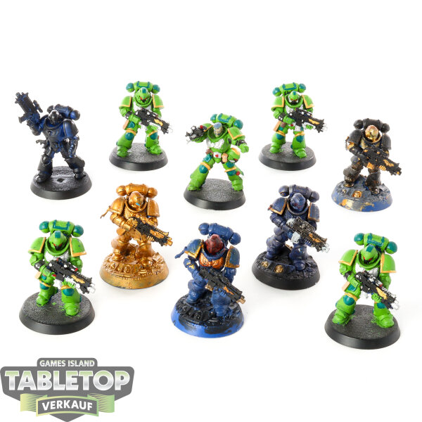 Space Marines - 10 x Intercessors - teilweise bemalt