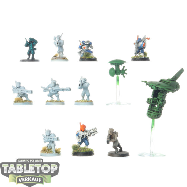 Tau Empire - 10 Pathfinder Team - teilweise bemalt