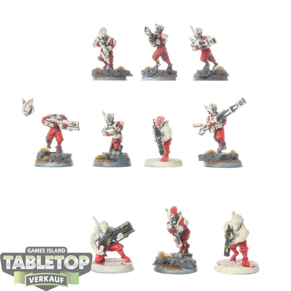 Tau Empire - 10 Pathfinder Team - teilweise bemalt