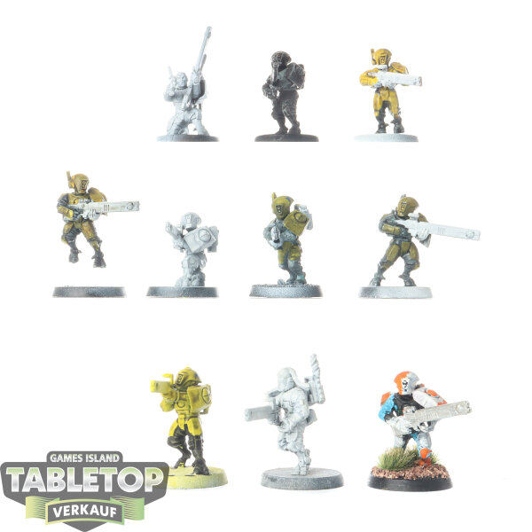 Tau Empire - 10 Fire Warriors Strike Team - teilweise bemalt