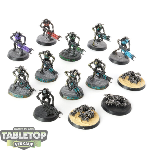 Necrons - 10 Necron Warriors - teilweise bemalt