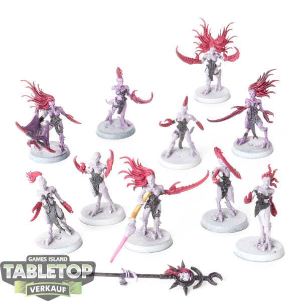 Hedonites of Slaanesh - 10 x Daemonettes of Slaanesh - teilweise bemalt