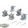 Chaos Space Marines - 5 Chaos Knights - teilweise bemalt