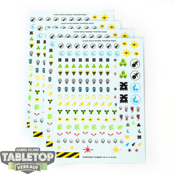 Chaos Space Marines - 4 Transfer Sheets - Sonstiges