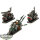 Dark Angels - 3x Ravenwing Bike Squadron - bemalt