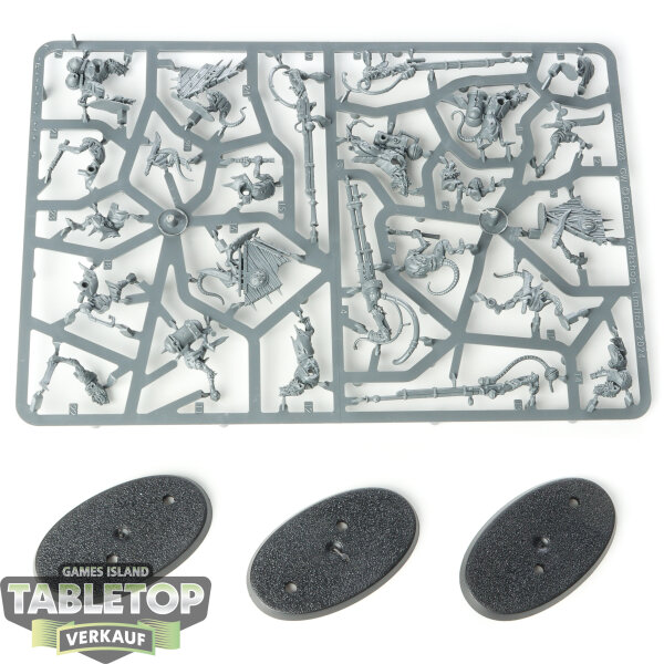 Skaven - 3 Warplock Jezzails - im Gussrahmen