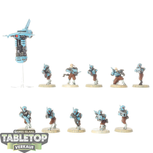 Tau Empire - 10 Pathfinder Team - bemalt