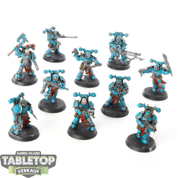 Chaos Space Marines - 10x Legionaries - teilweise bemalt