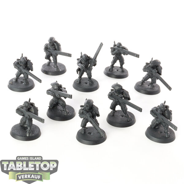 Tau Empire - 10 Fire Warriors Strike Team - grundiert