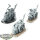 Dark Angels - 3x Ravenwing Black Knights - teilweise bemalt