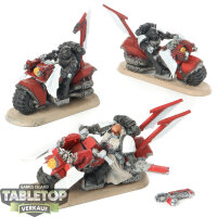 Dark Angels - 3x Ravenwing Bike Squadron - teilweise bemalt