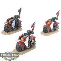 Dark Angels - 3x Ravenwing Bike Squadron - teilweise bemalt