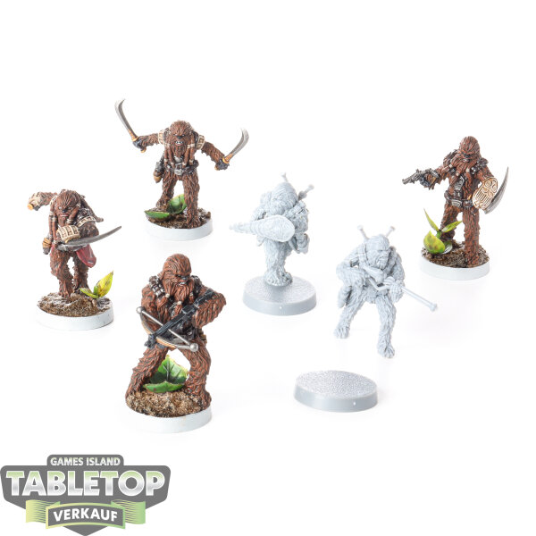 Rebellen - 6x Wookie Warriors - teilweise bemalt