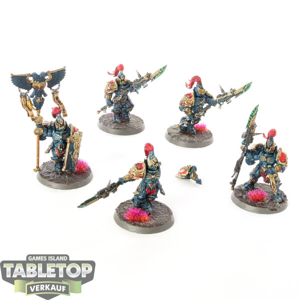 Adeptus Custodes - 5 Vexilus Praetor - bemalt