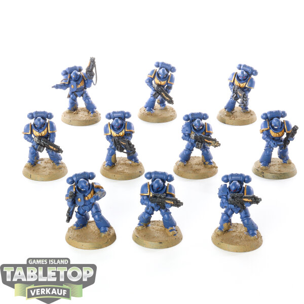 Space Marines - 10 Intercessors - teilweise bemalt