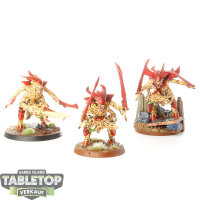 Tyraniden - 3 x Tyranid Warriors - bemalt