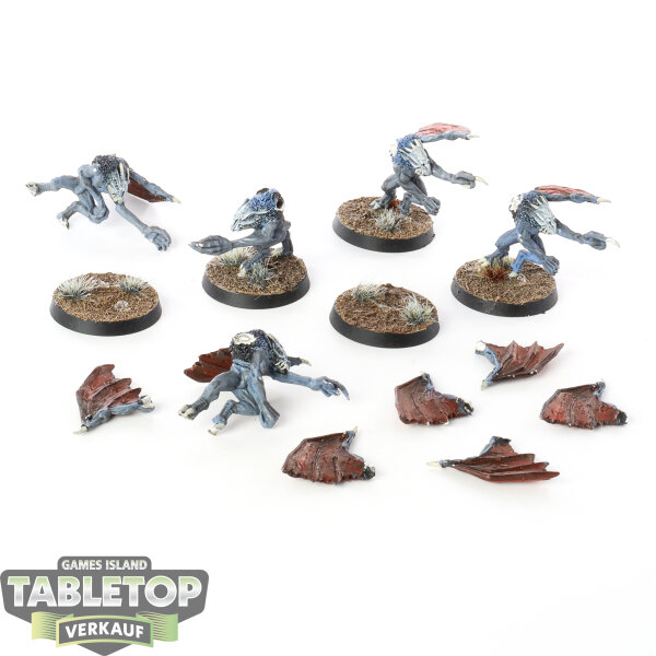 Warriors of Chaos - 5x Chaos Furies - bemalt
