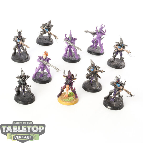 Drukhari - 10 Kabalite Warriors - teilweise bemalt