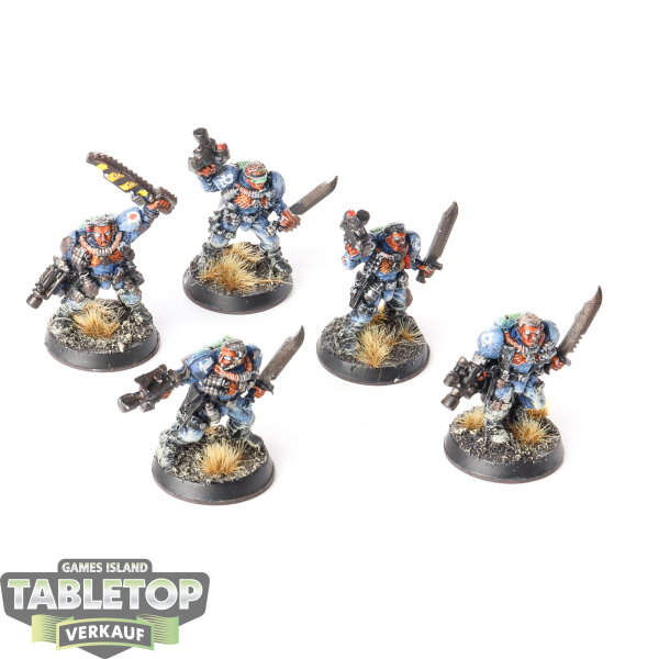 Ultramarines - 5 Scouts classic - bemalt