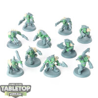 Orks - 10 Ork Beast Snagga Boyz - teilweise bemalt