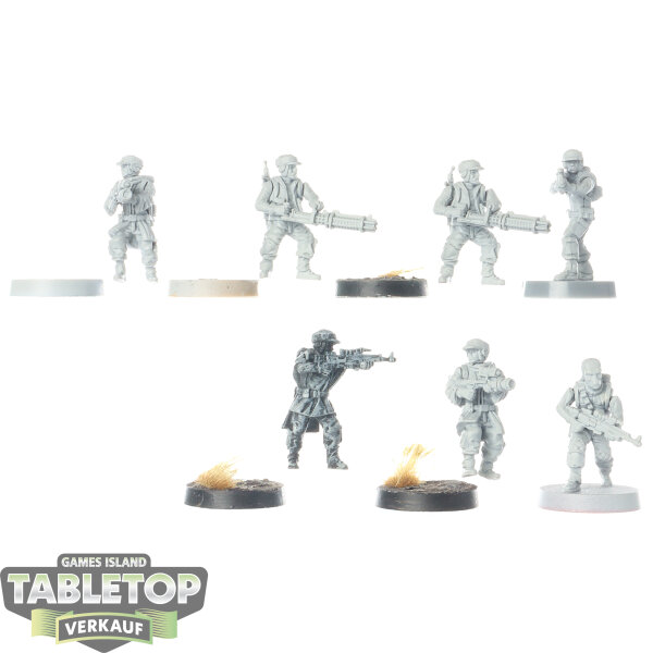 Rebellen - 7x Rebel Troopers Unit Expansion - teilweise bemalt