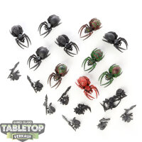 Gloomspite Gitz - 10x Spider Riders - teilweise bemalt