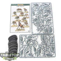 Soulblight Gravelords - 9x Dire Wolves - im Gussrahmen