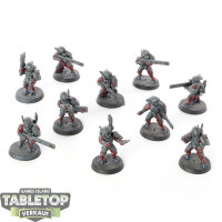 Tau Empire - 10 Fire Warriors Strike Team - bemalt