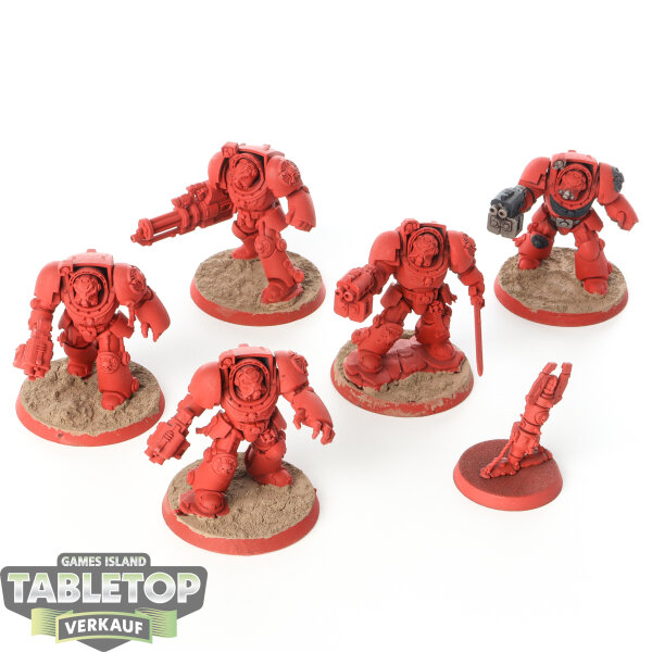 Space Marines - 5 Terminator Squad - teilweise bemalt