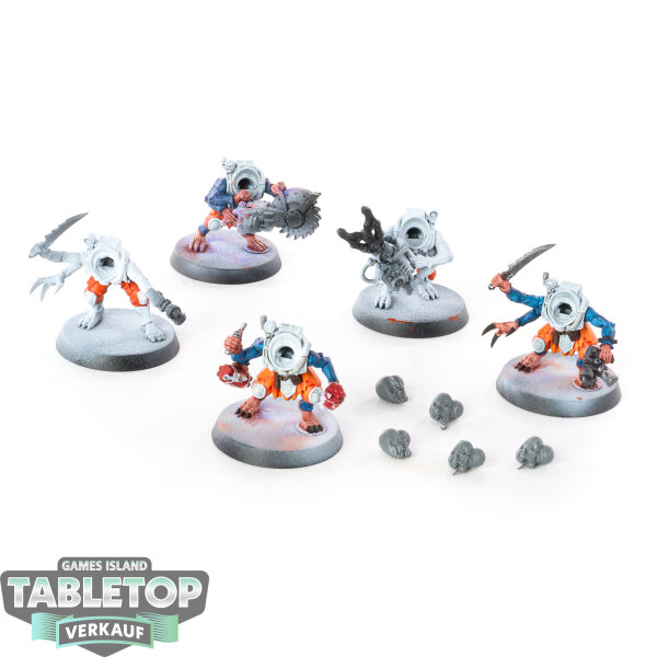 Genestealer Cults - 5x Acolyte Hybrids - teilweise bemalt
